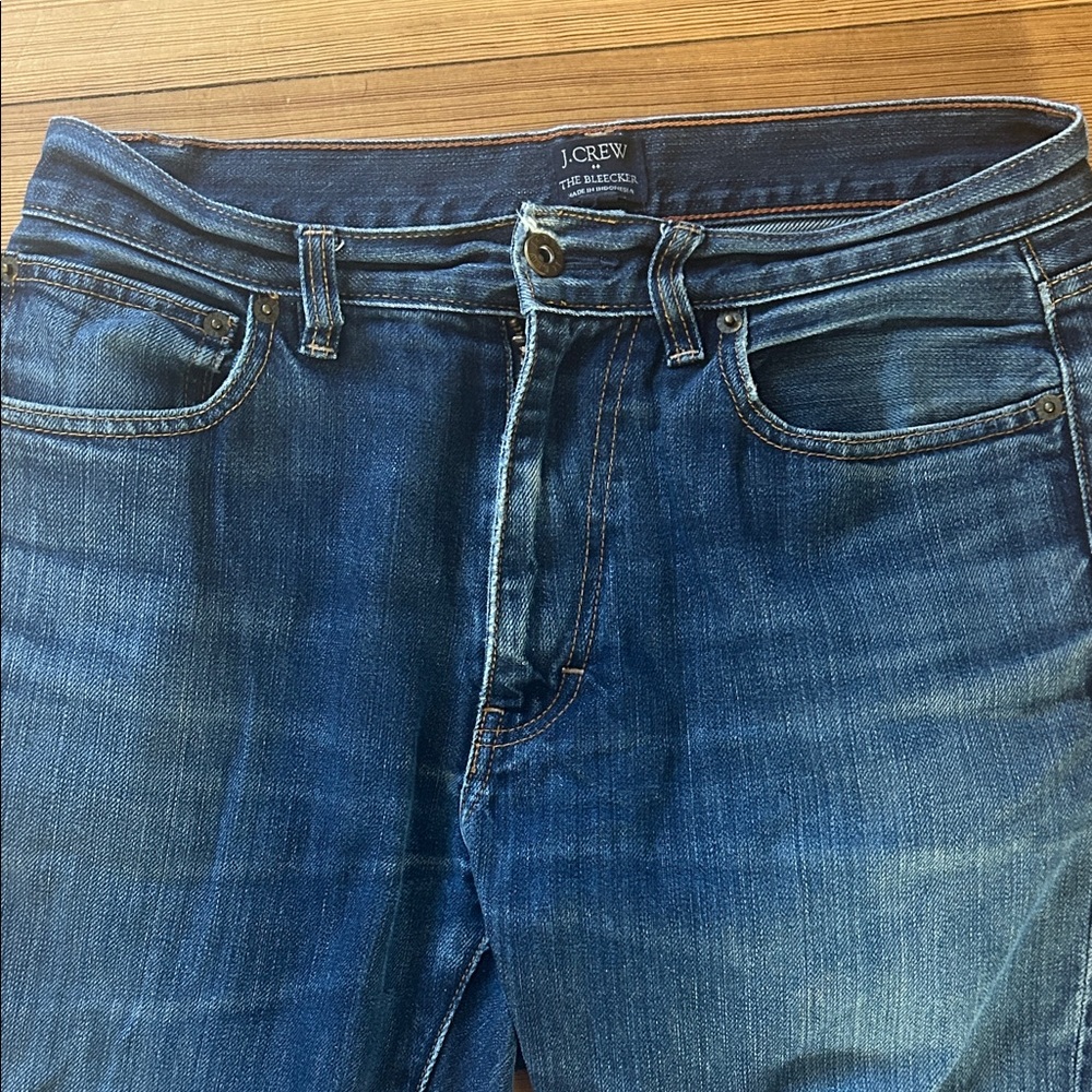 J. Crew Men's Bleecker Jeans 30x30 Distressed Relaxed